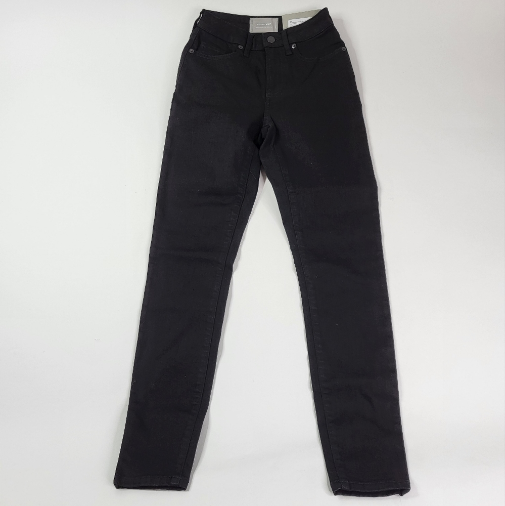 Everlane Black Curvy High Rise Skinny Jeans sz 26 regular - Picture 3 of 6